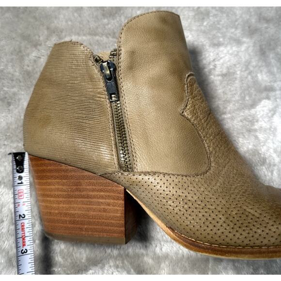 Silent D Anthropologie WhatX Tan Leather Ankle Boots Womens Size EU 39 US 8 - Picture 7 of 8